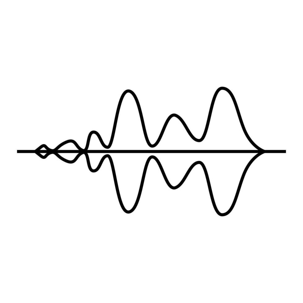 Radio Wave vector icon. Monochrome simple sound wave illustration sign. signal symbol or logo.