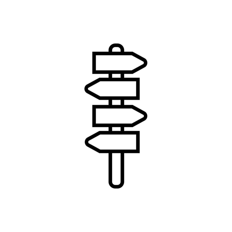 Direction board icon vector set. pointer illustration sign collection. route symbol.