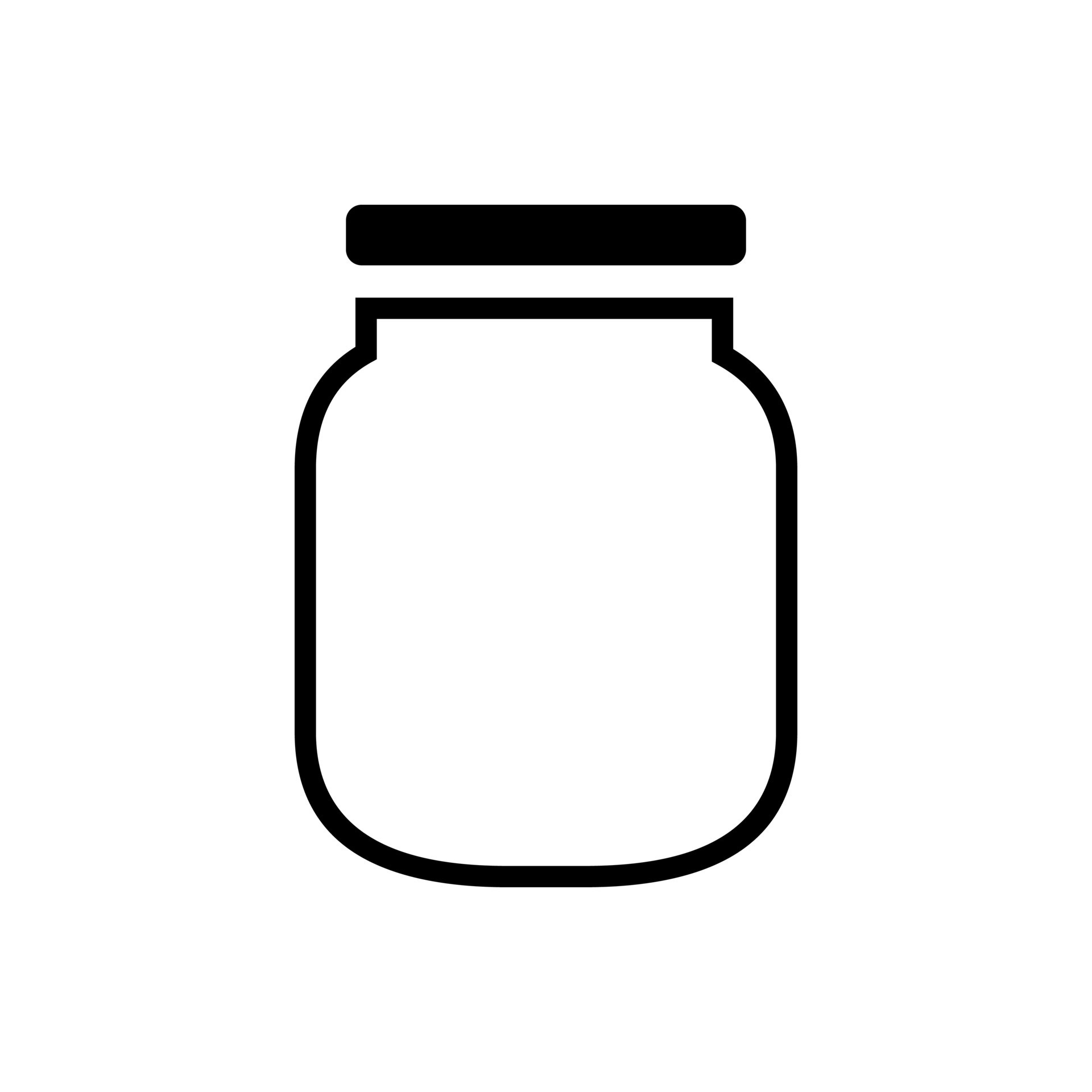 Glass jar icon vector set. bottle illustration sign collection ...
