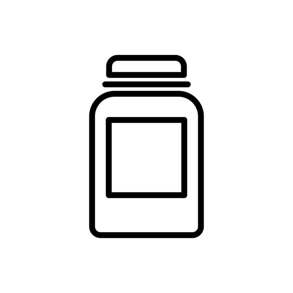 Glass jar icon vector set. bottle illustration sign collection. conservation symbol on white background.