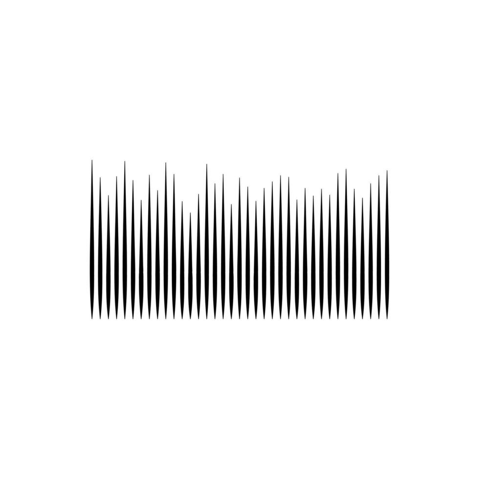 Radio Wave vector icon. Monochrome simple sound wave illustration sign. signal symbol or logo.