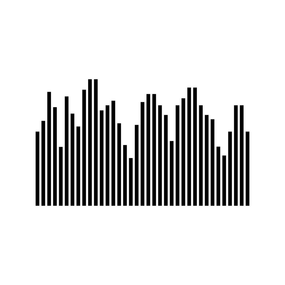 Radio Wave vector icon. Monochrome simple sound wave illustration sign. signal symbol or logo.