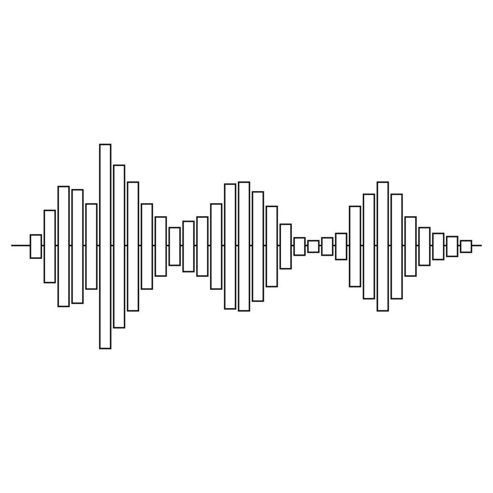 Radio Wave vector icon. Monochrome simple sound wave illustration sign. signal symbol or logo.