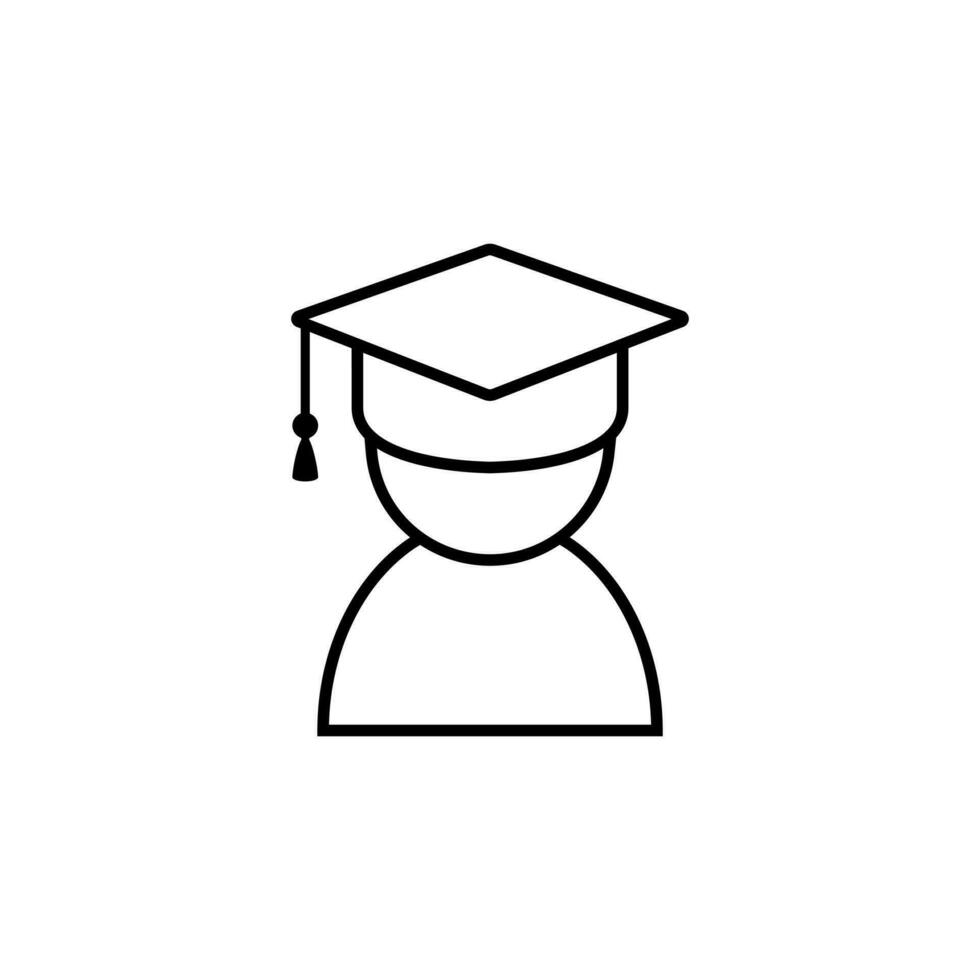 educación línea icono vector. Universidad ilustración signo. estudiar símbolo. Universidad logo. estudiante marca. vector