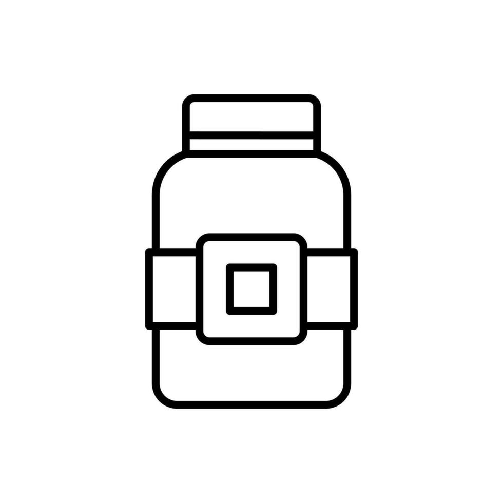 Glass jar icon vector set. bottle illustration sign collection. conservation symbol on white background.