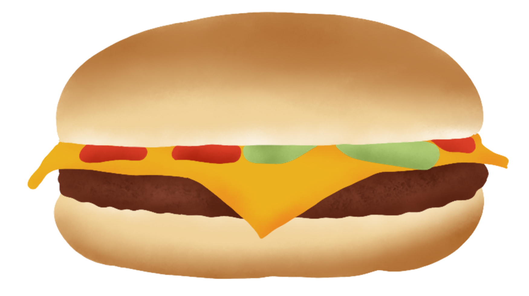 delicious burger illustration png