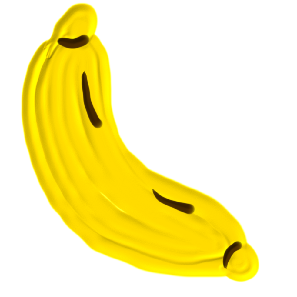 banana fruit painted png