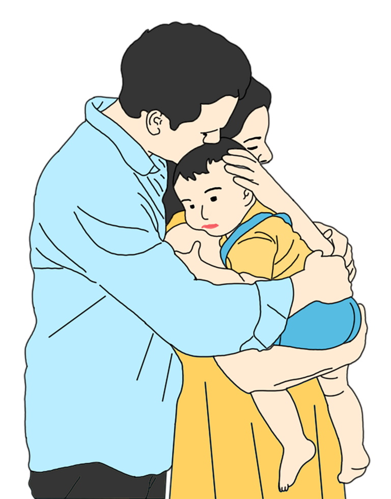 Happy family illustration png