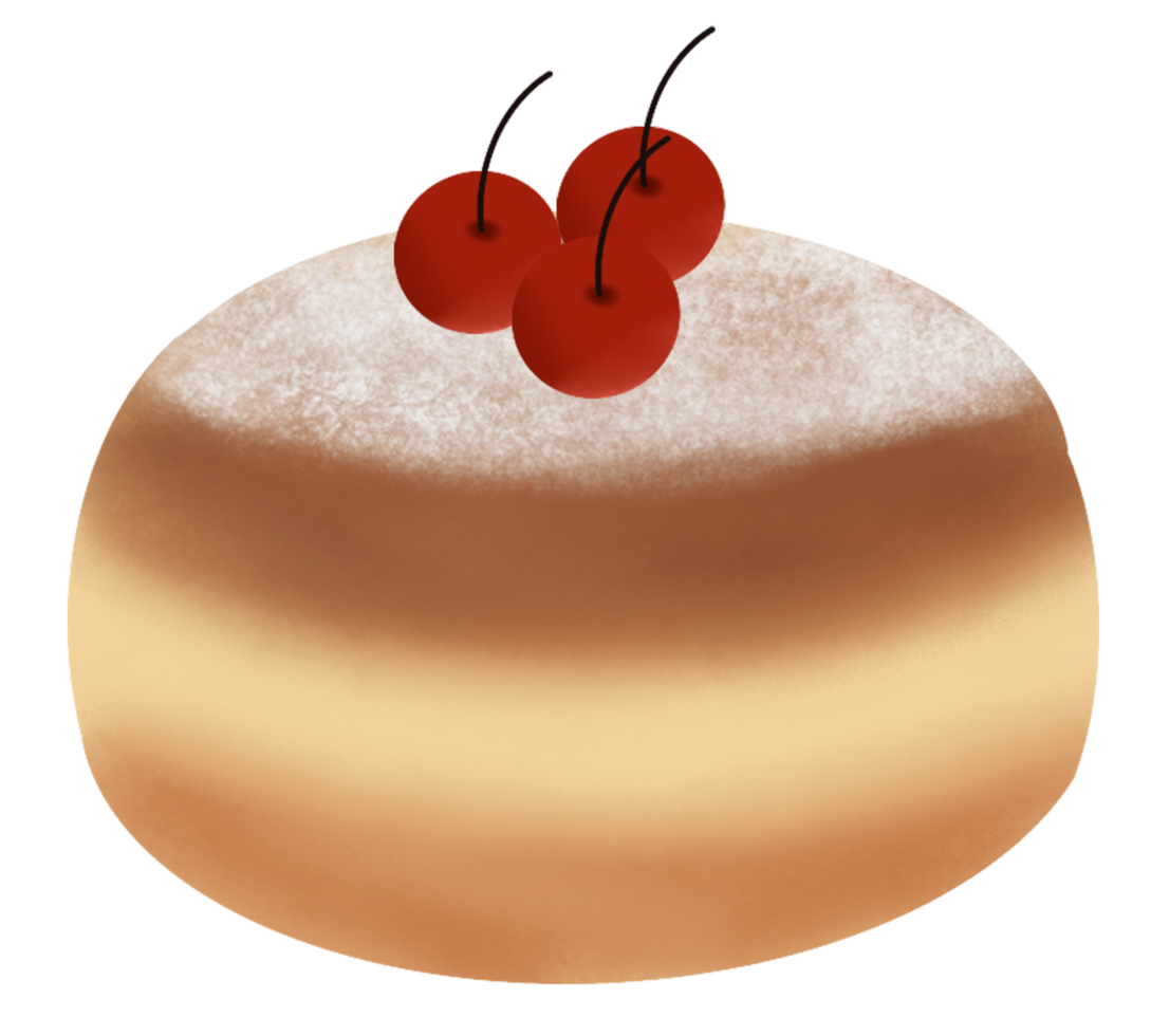 donut with lychees png