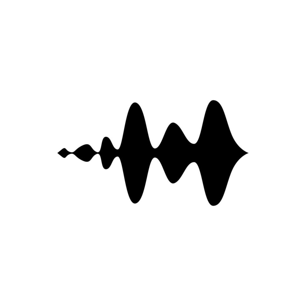 Radio Wave vector icon. Monochrome simple sound wave illustration sign. signal symbol or logo.