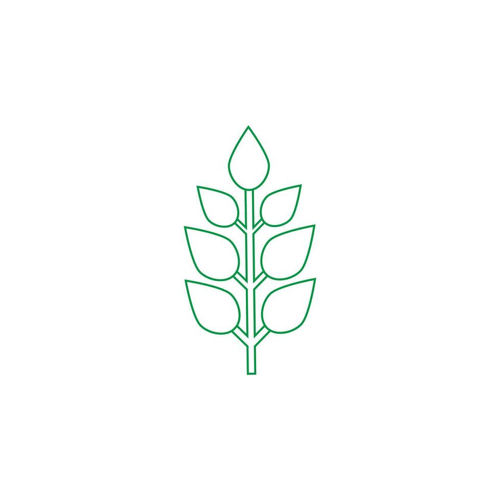 Green leaf vector icon. botany illustration sign . ecology symbol. eco sign.