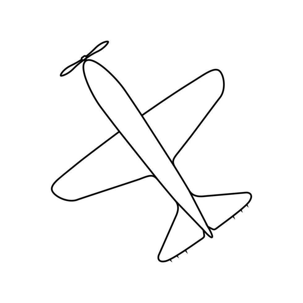 Vintage airplane icon vector. aircraft illustration sign. plane symbol. fly logo. vector