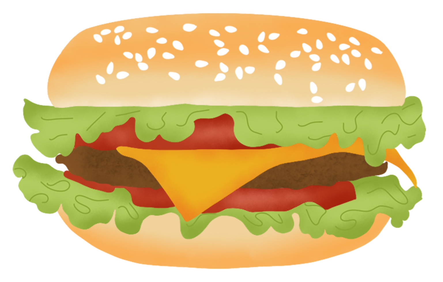 hamburger met gesneden vlees png