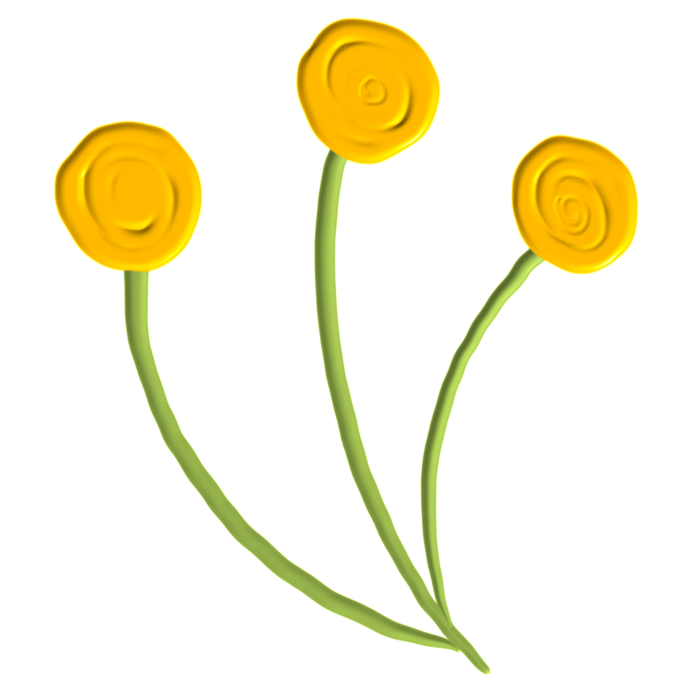 cute flower painted png