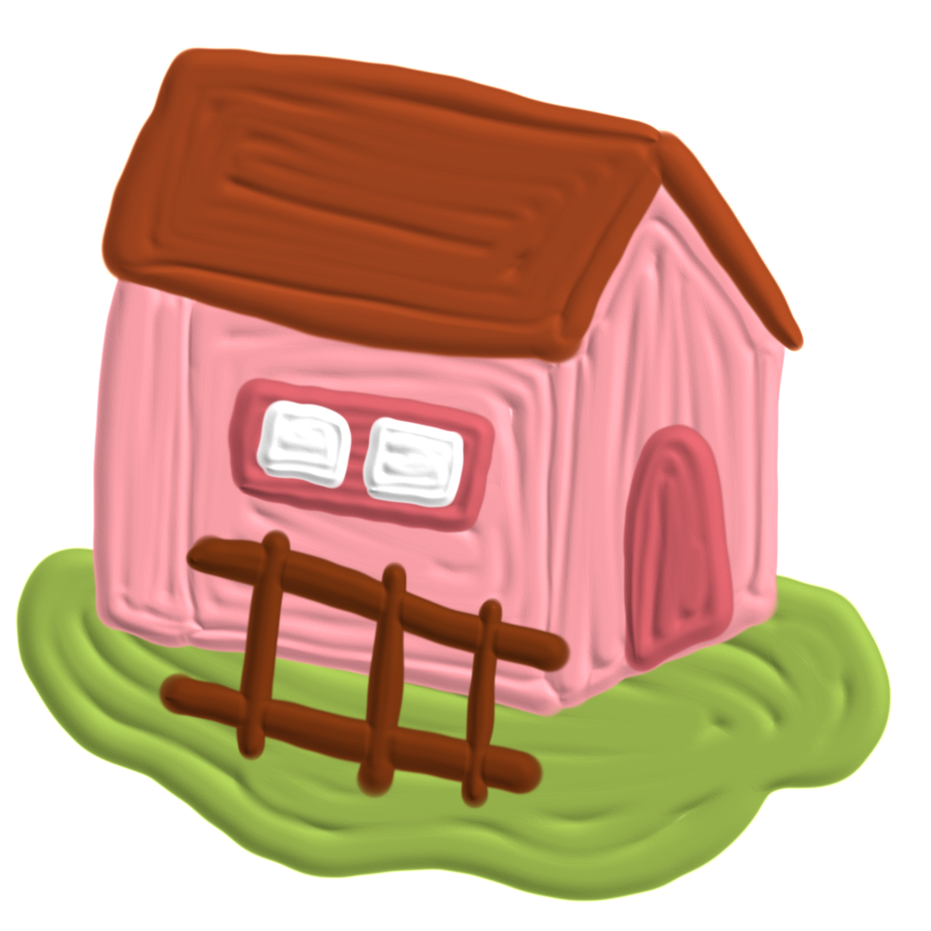 pink house painted 23451025 PNG