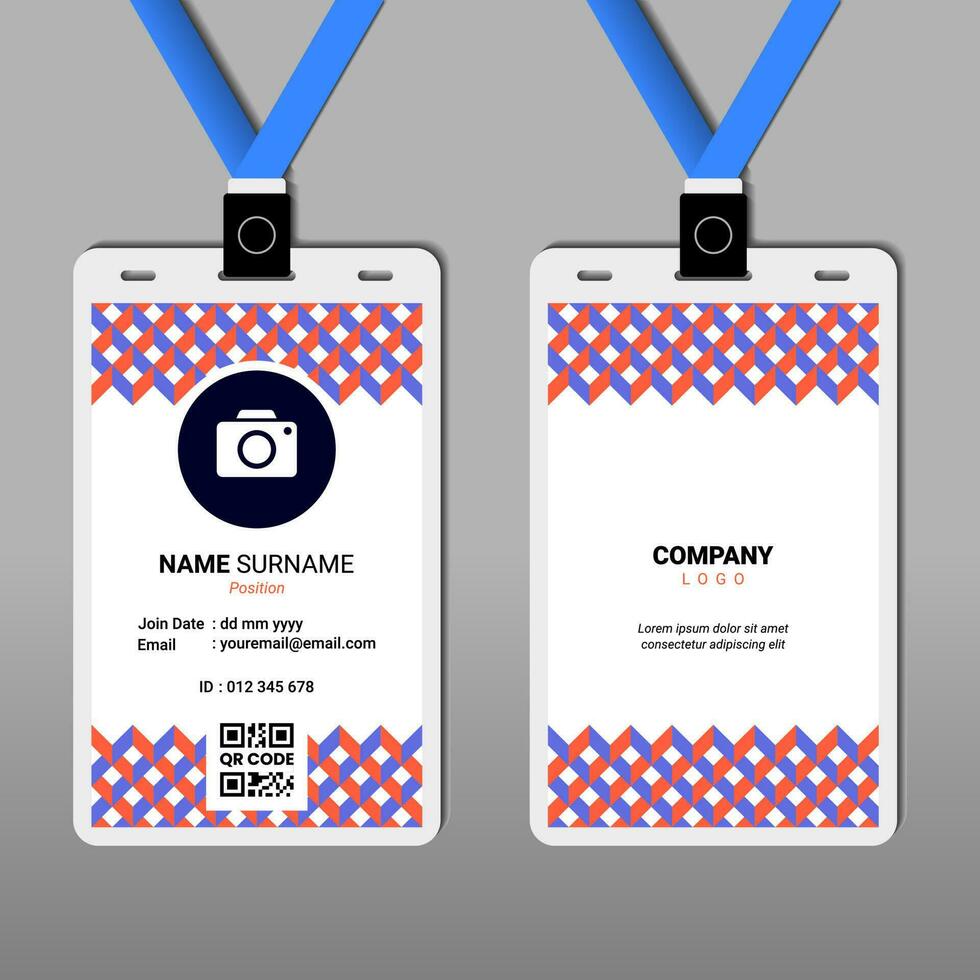 Abstract ID Card Design for Business or Company vector