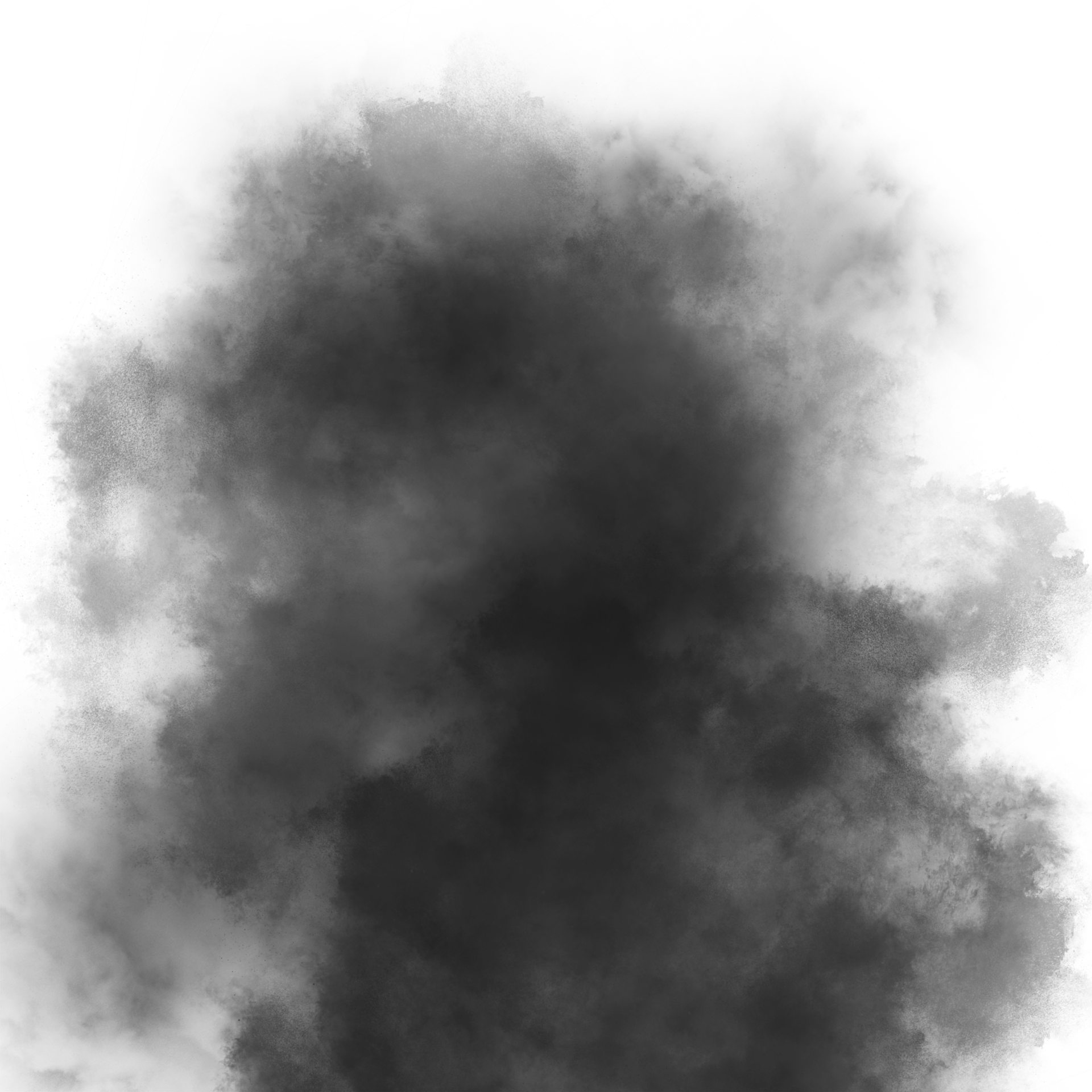 Rising up heavy black smoke isolated on transparent background 23451314 PNG