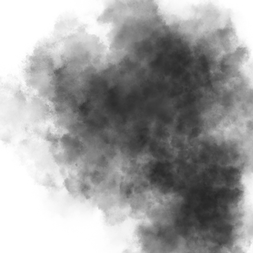 Rising up heavy black smoke isolated on transparent background 23451328 PNG