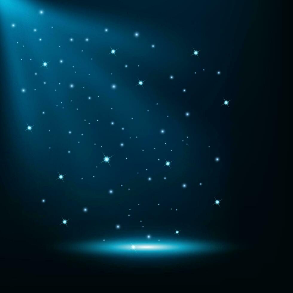 Blue lights shining background, Vector Illustration