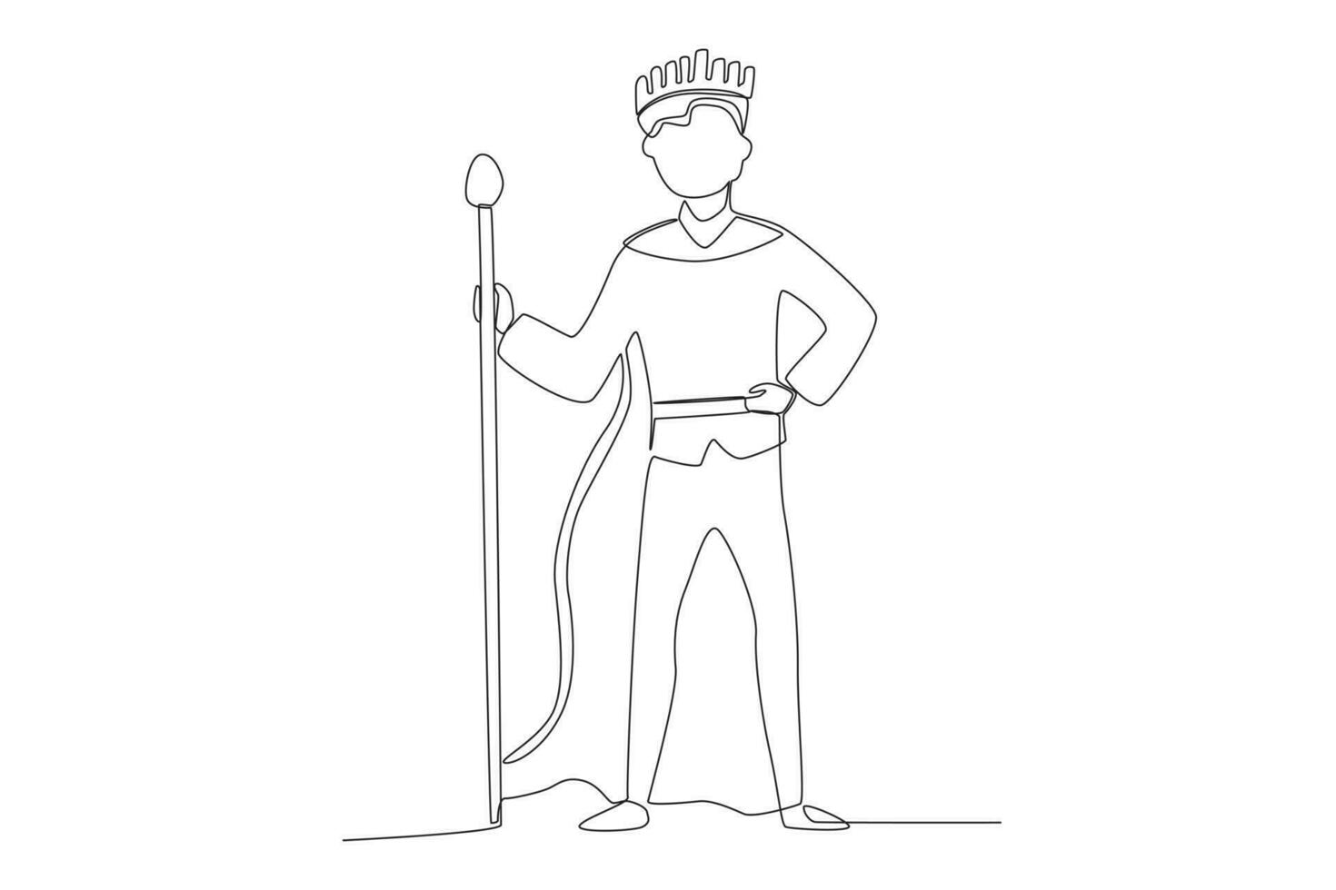 A king holding a scepter vector