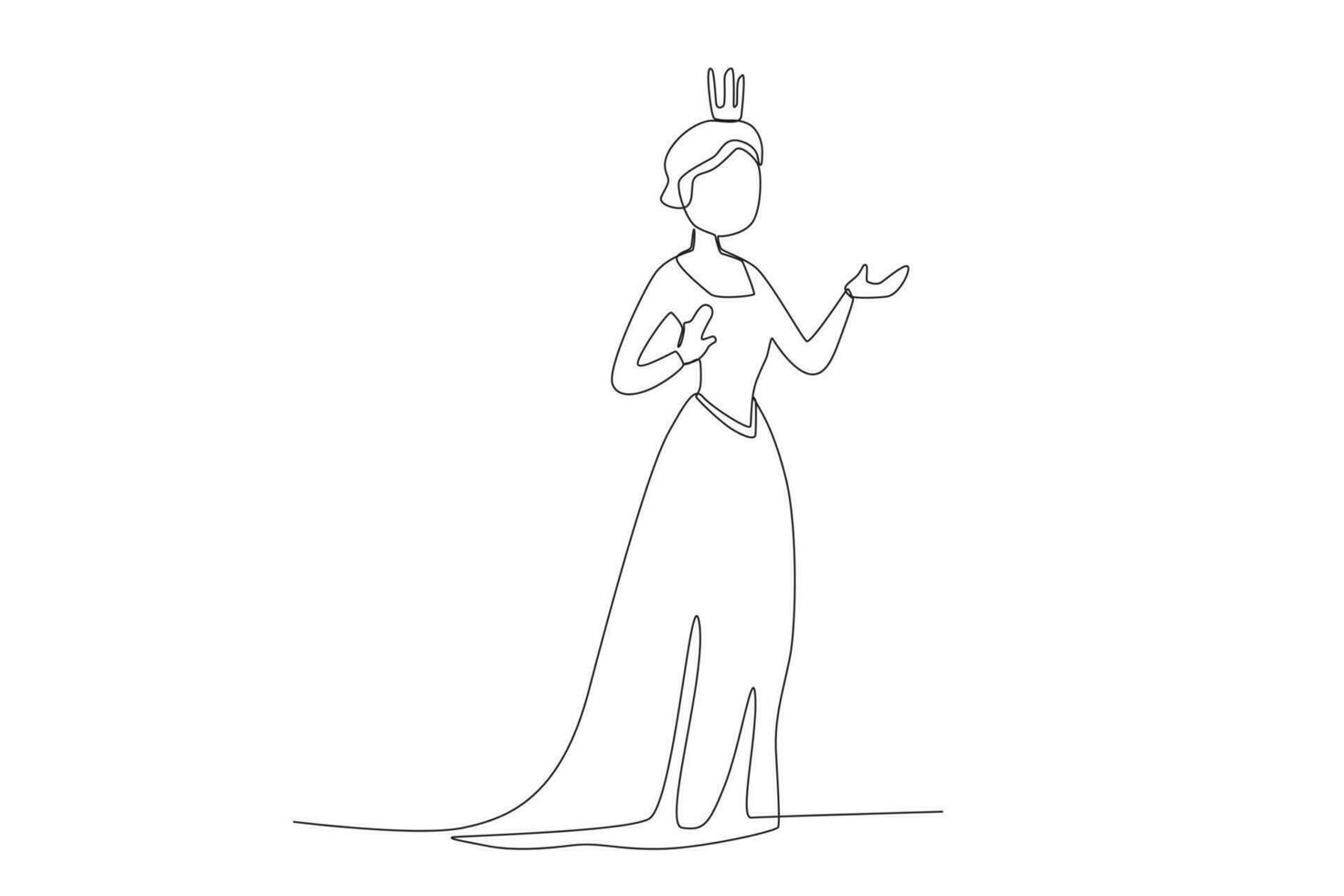 A queen addressing the people vector