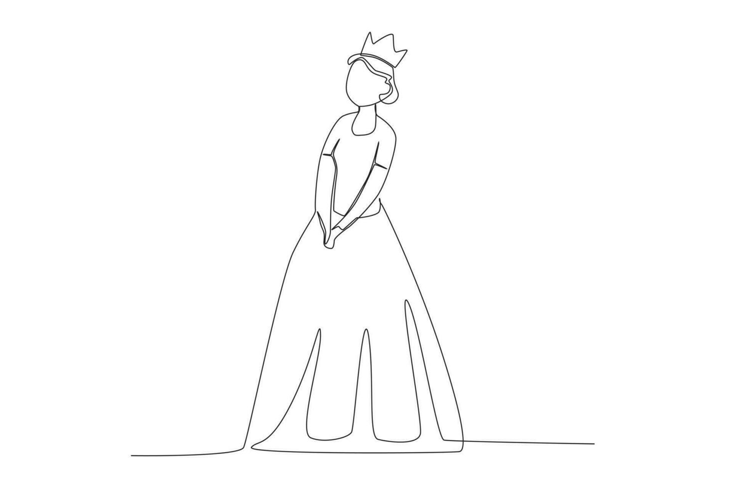 A beautiful queen with a crown on her head vector