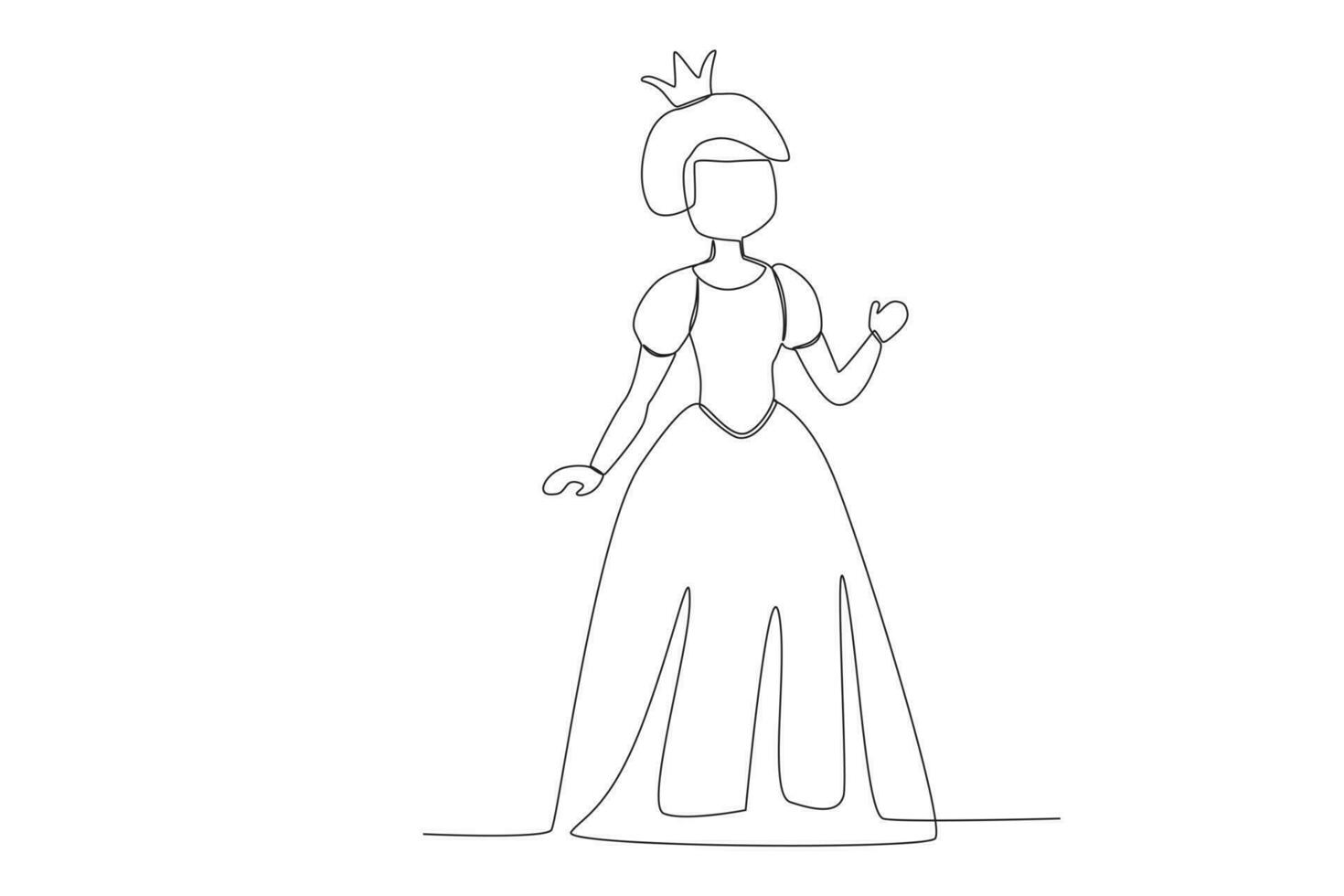 A queen waving to the people vector