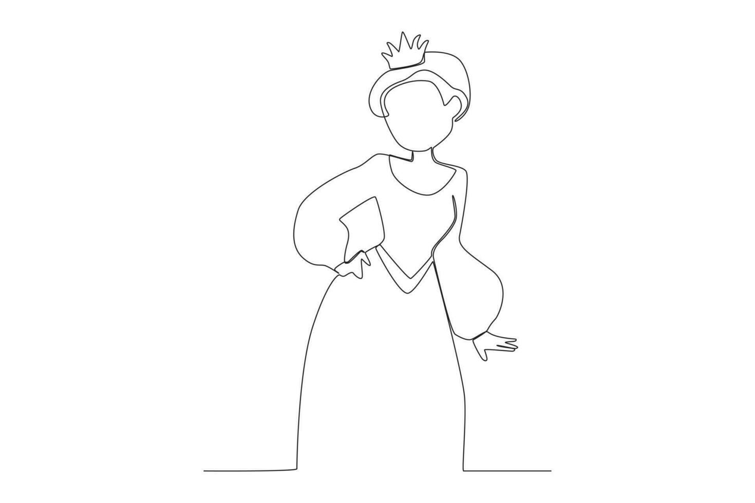 A queen posing for her coronation day vector