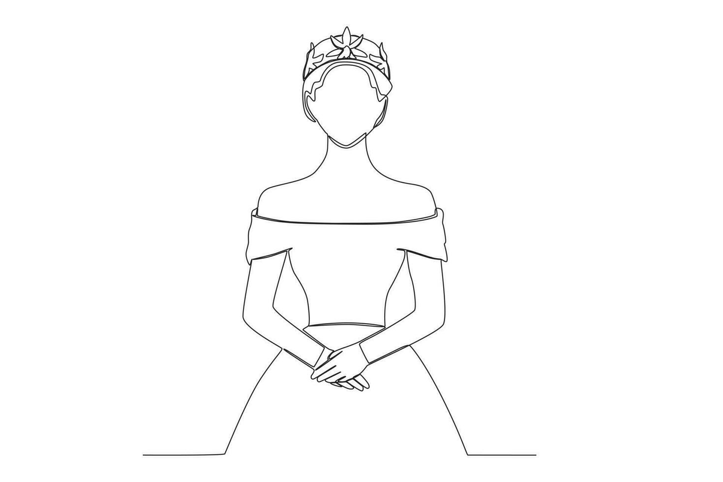 A queen wearing a crown vector