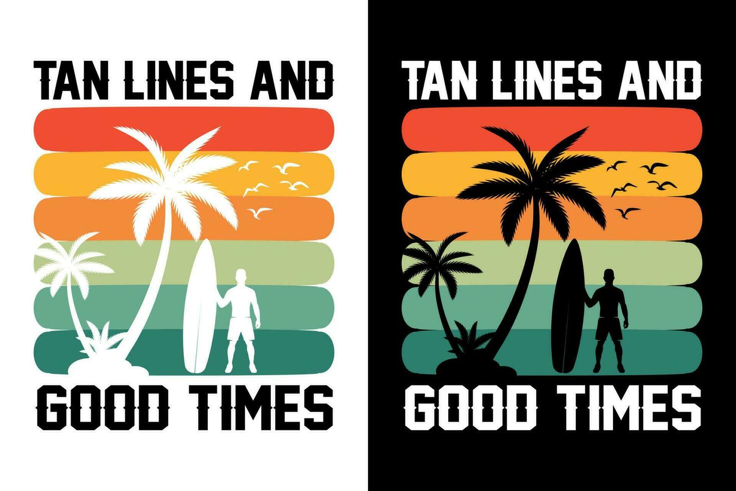 Summer t-shirt design bundle, summer beach vacation t-shirts, summer surfing t-shirt vector design