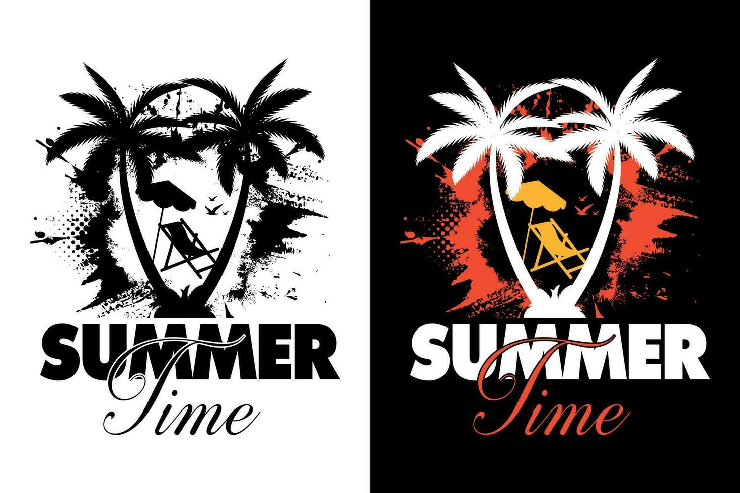 Summer t-shirt design bundle, summer beach vacation t-shirts, summer surfing t-shirt vector design