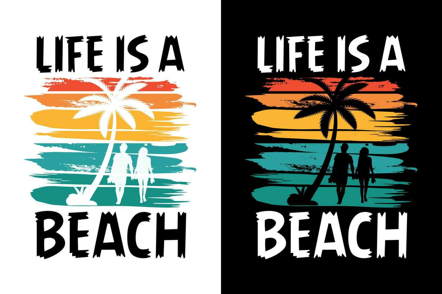 Summer t-shirt design bundle, summer beach vacation t-shirts, summer surfing t-shirt vector design