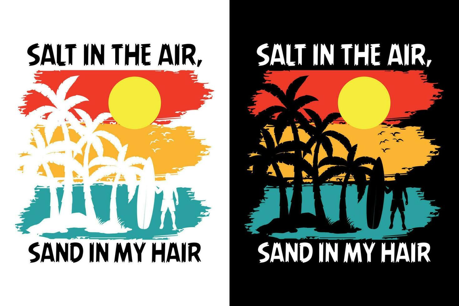 Summer t-shirt design bundle, summer beach vacation t-shirts, summer surfing t-shirt vector design