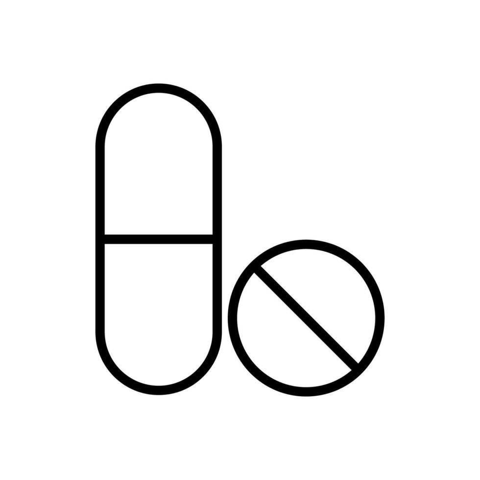 Capsule and Pill icon vector design templates