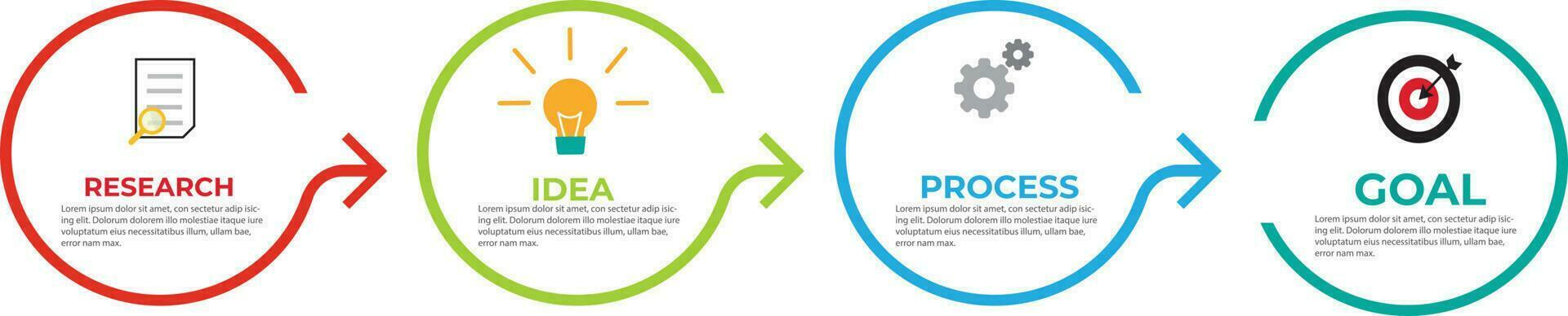 Circular arrows for infographics. Chart, graph, diagram with 5 steps, options, parts. Vector business template.