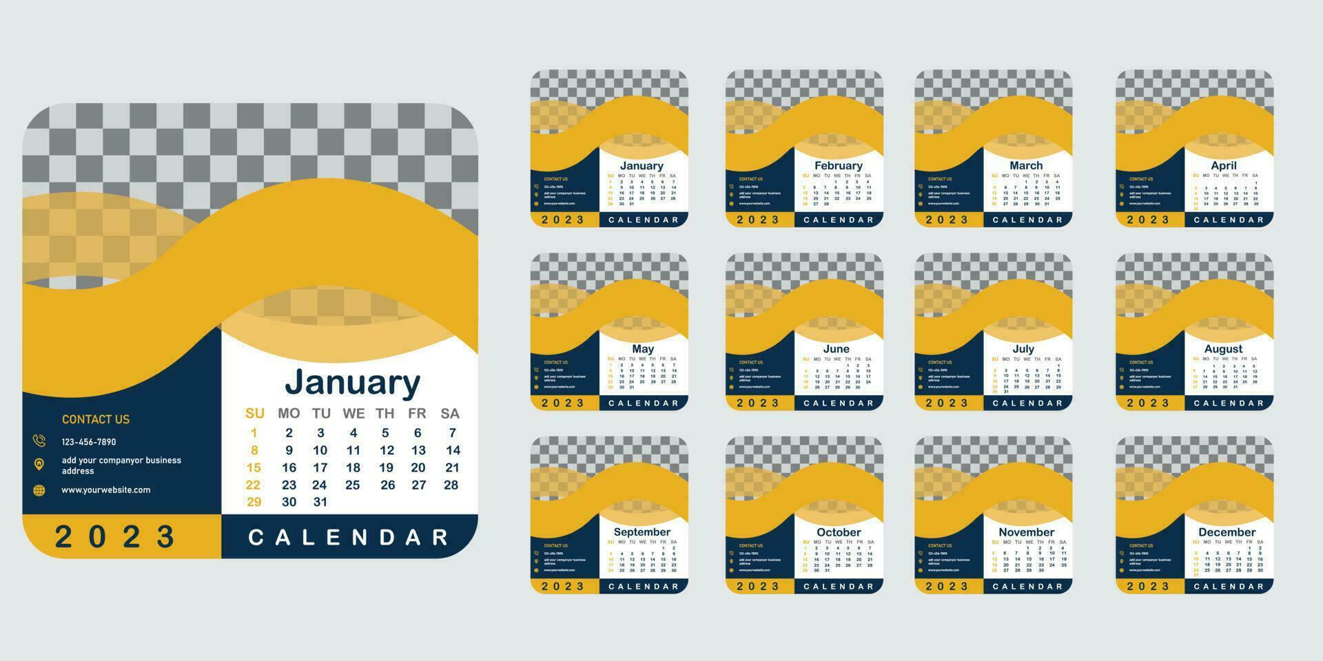 2023 Calendar - Calendar vector