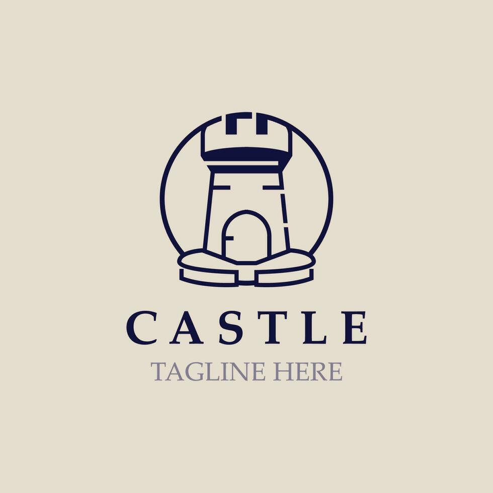 castillo logo gráfico modelo diseño, antiguo castillo Clásico vector
