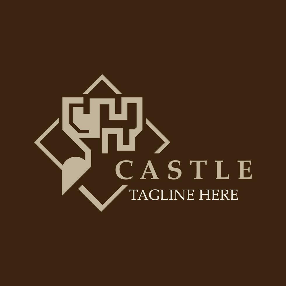 castillo logo gráfico modelo diseño, antiguo castillo Clásico vector
