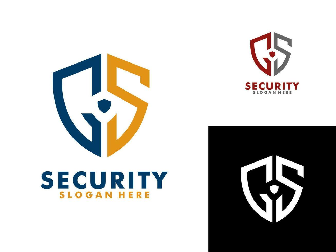 Letter GS shield logo, Security Logo Protection Symbol Vector Logo Design