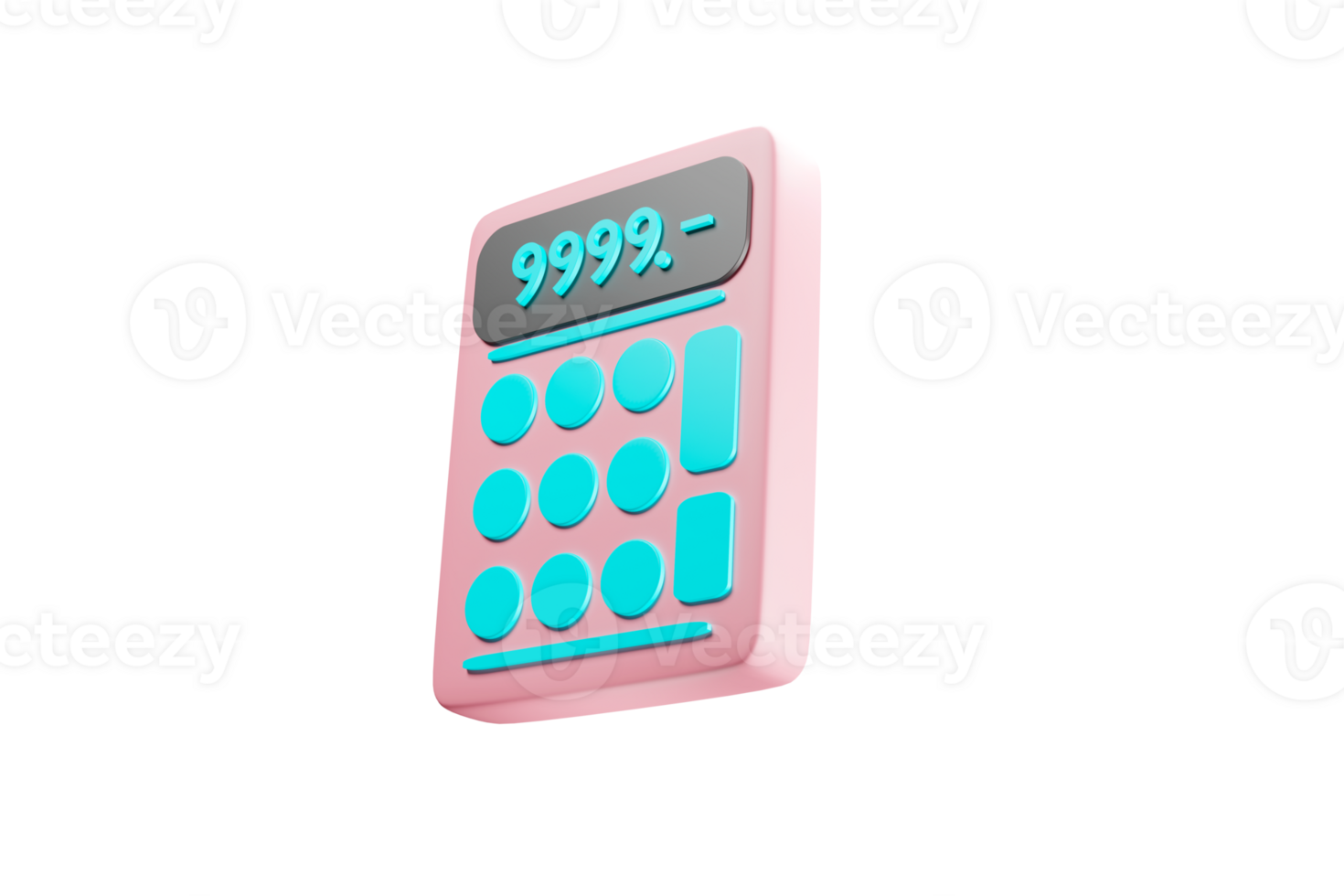 Calculator icon 3D rendering illustration transparency png