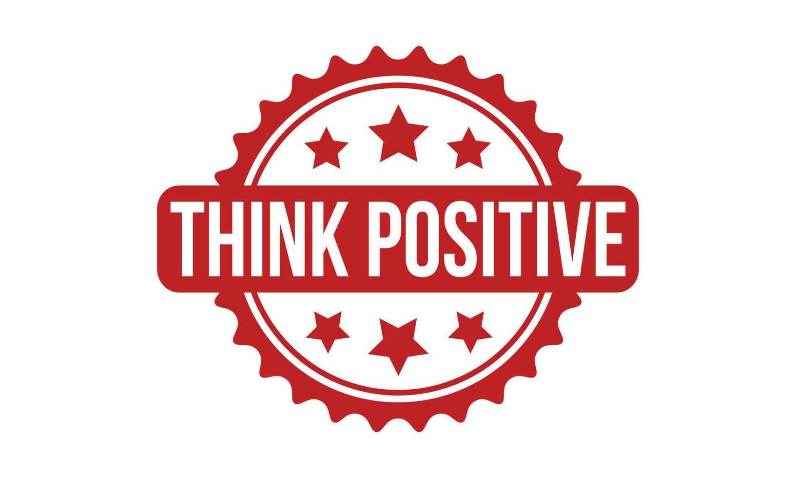 Think Positive Rubber Stamp Seal Vector