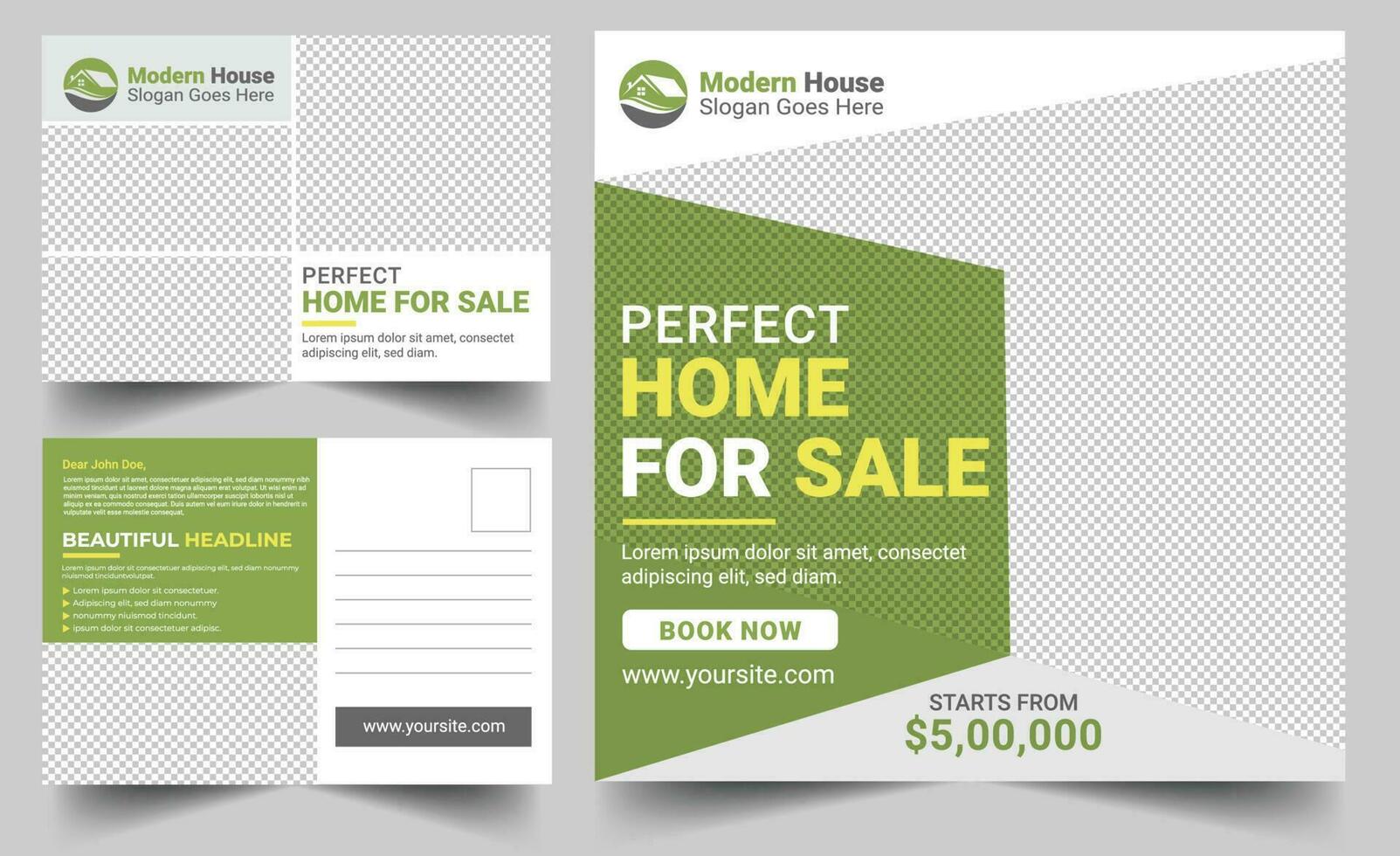 Real Estate Property Social Media Post or Modern Home Sale Social Media Promotion Square Flyer Web Banner Design Template Pro Vector Real estate home for sale social media banner template Free Vector