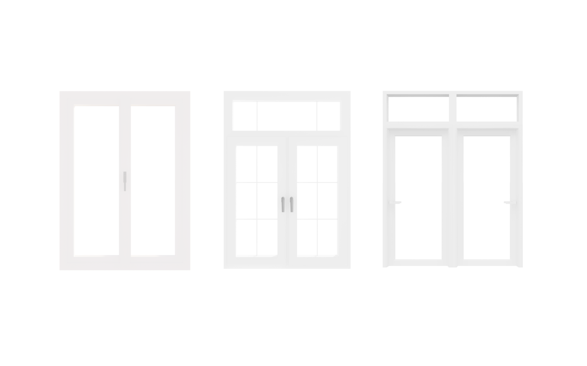 Isolated white window PNG transparent 3D rendering. 23454144 PNG