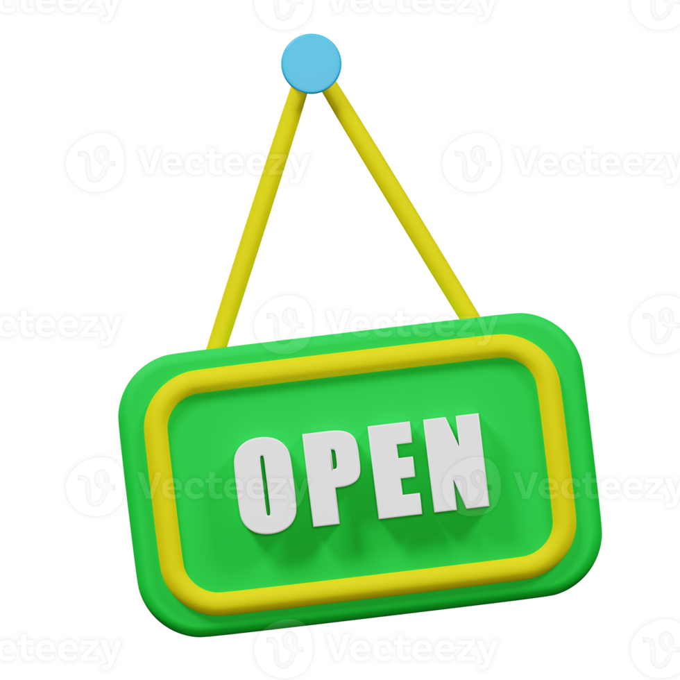 3d icon rendering open png
