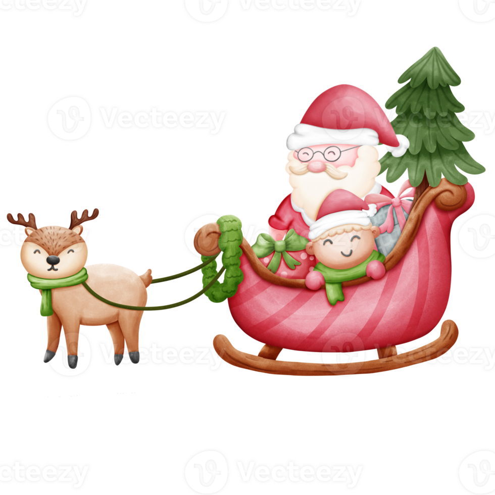 Christmas element watercolor hand painting design. png