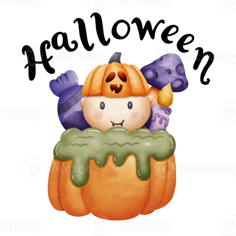 halloween element waterverf schilderen. png