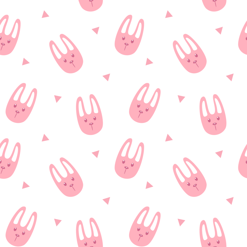 cute rabbit pattern seamless background png