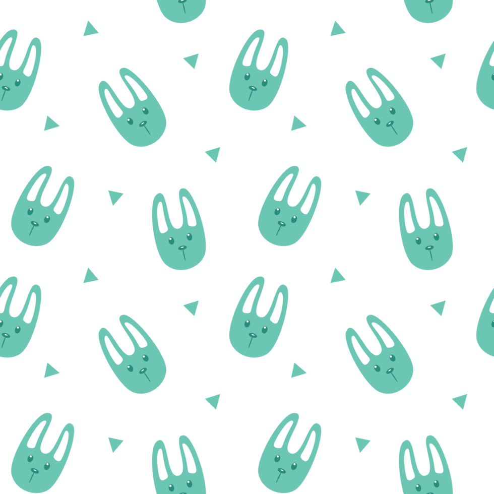 cute rabbit pattern seamless background png