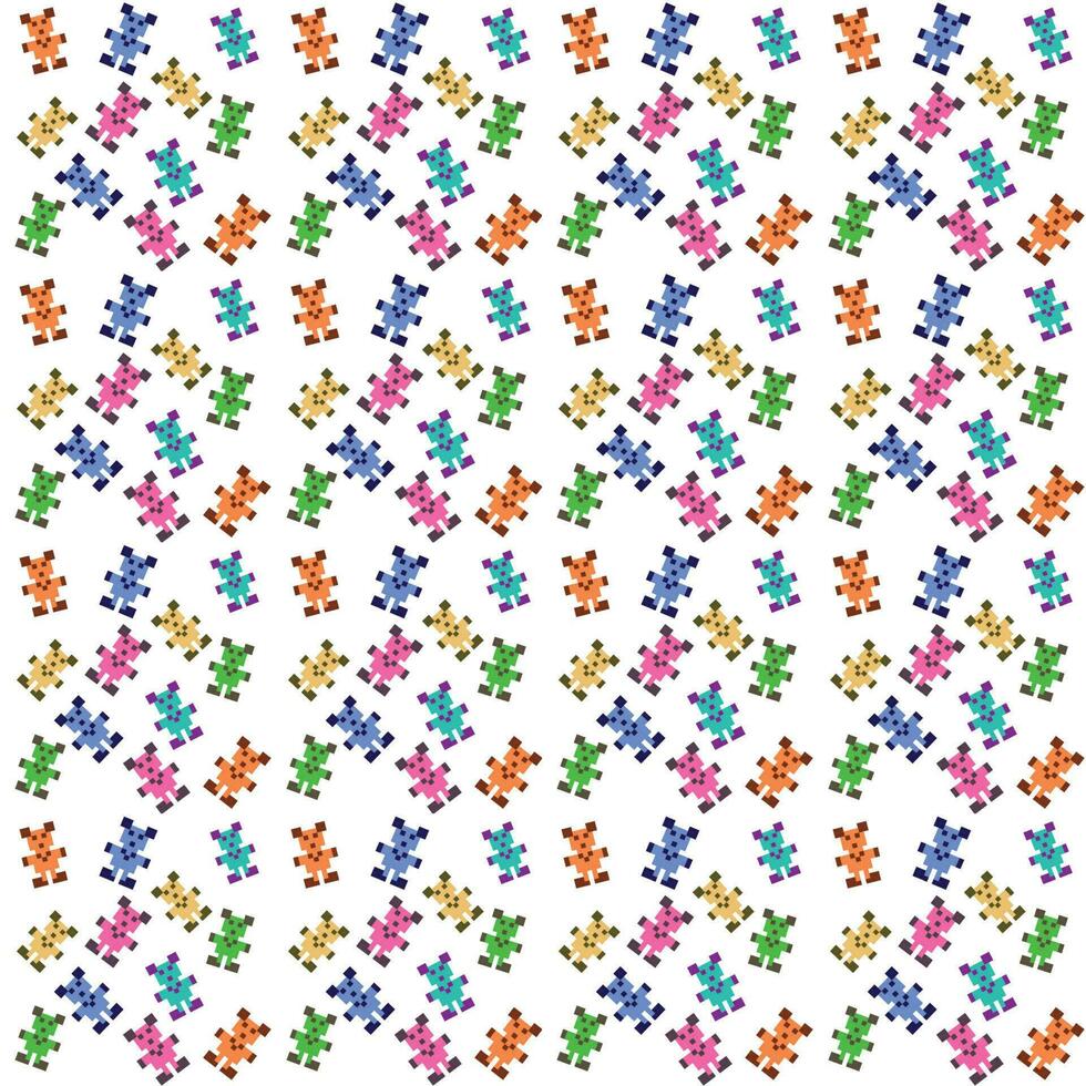 A pattern of colorful squares with the word bobble on the bottom vector