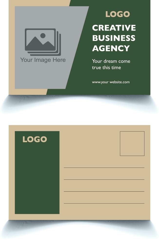 Modern professional business corporate postcard template. Free Vector